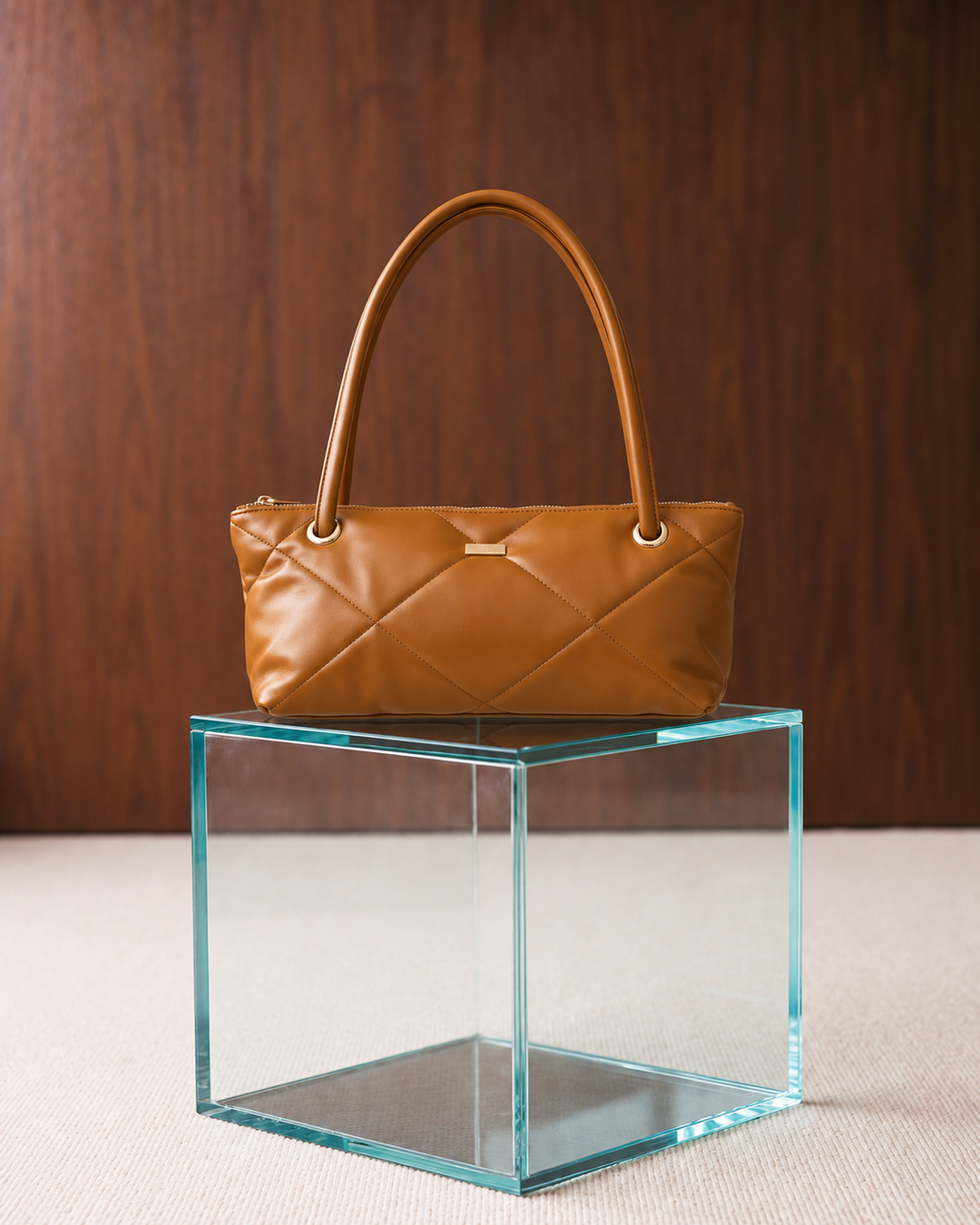 Solid Black Shoulder Bag