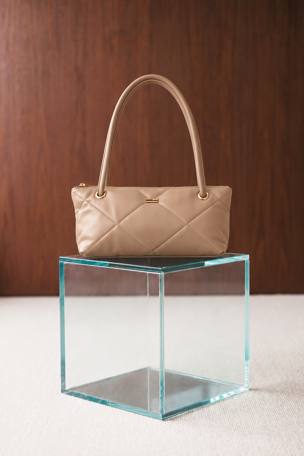 Solid Black Shoulder Bag