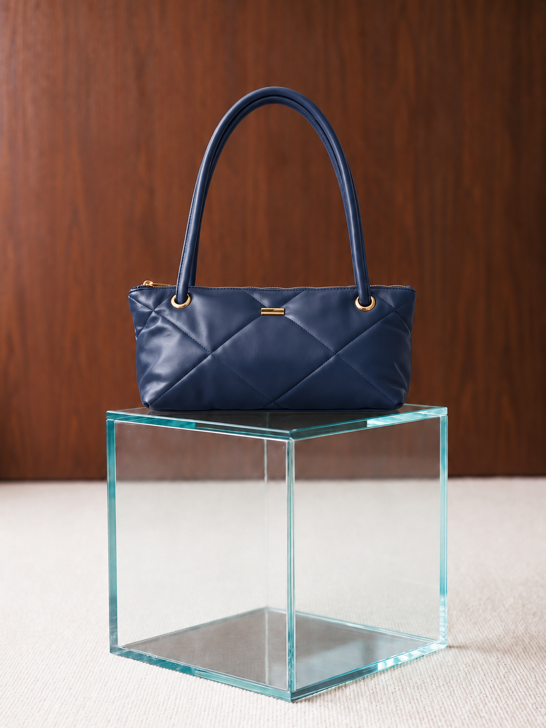 Solid Black Shoulder Bag