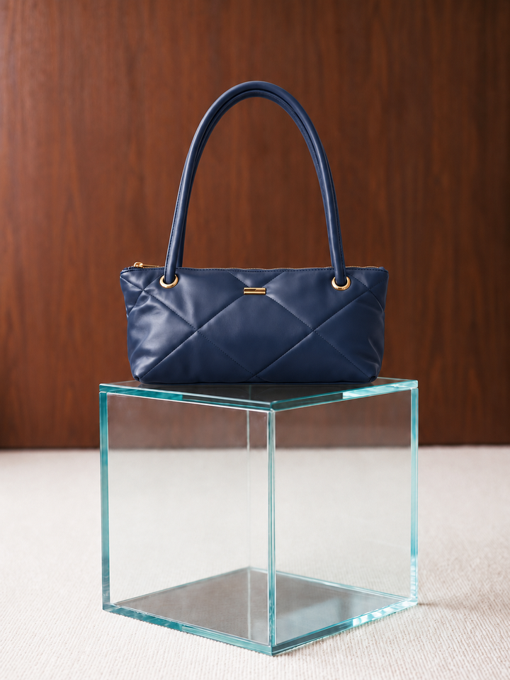 Solid Black Shoulder Bag