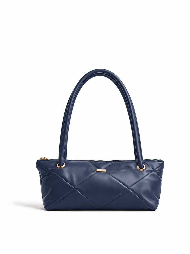Solid Black Shoulder Bag