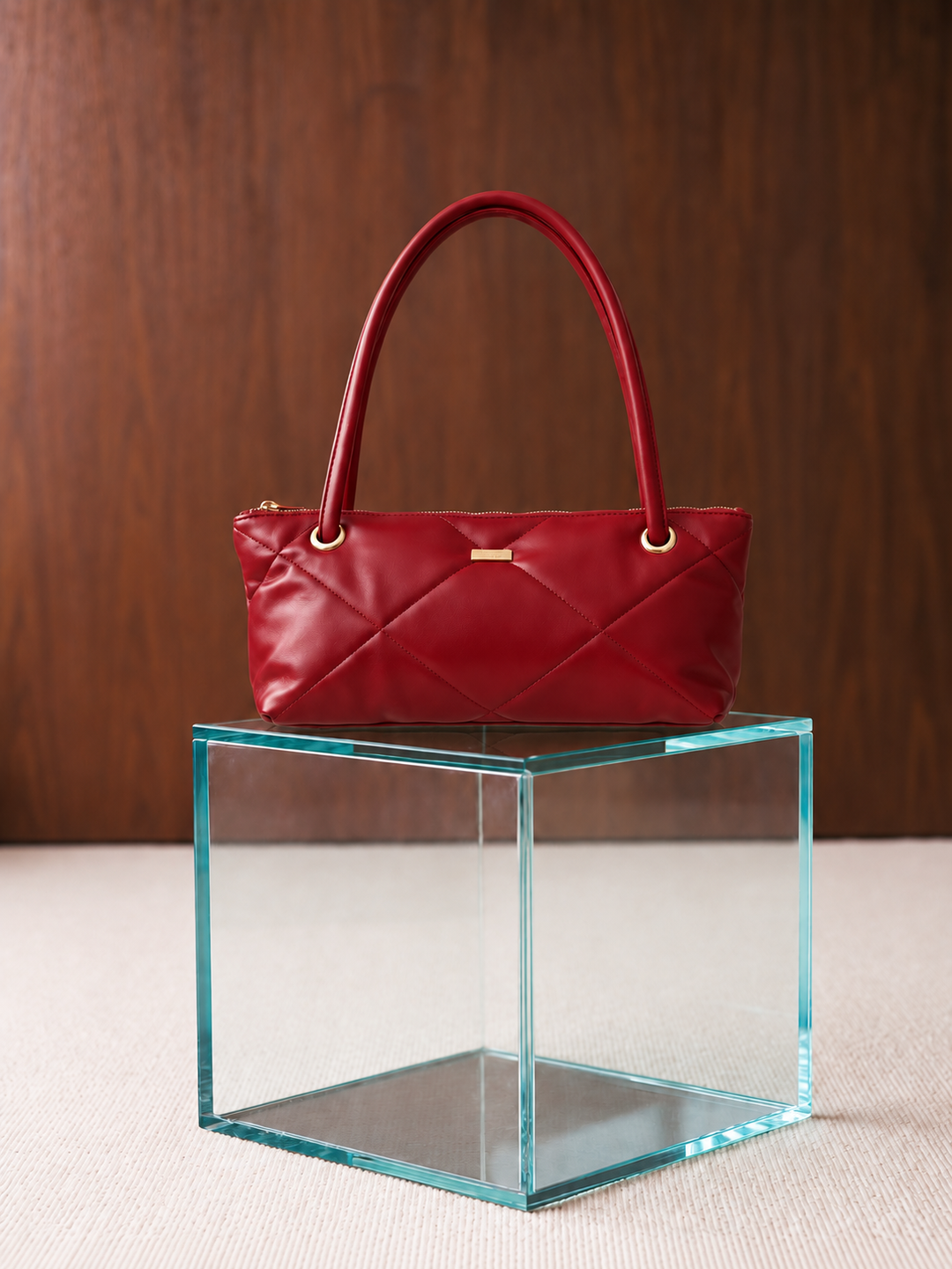 Solid Black Shoulder Bag